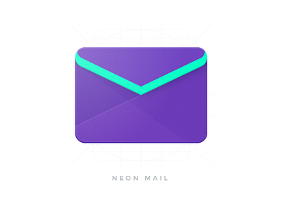Neon Mail - Material Design google icon mail material neon