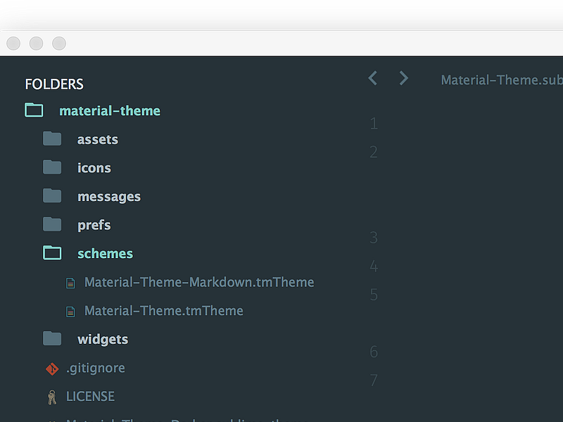 Material Theme for Sublime Text 3 by Mattia Astorino on Dribbble