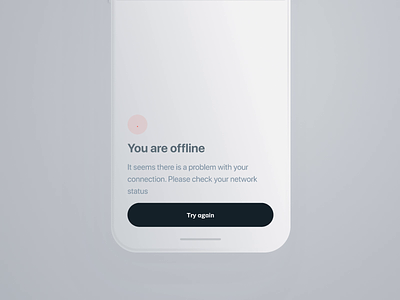 Connection Status - 01 animation app clean concept connection design mobile offline principle status ui