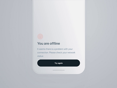 Connection Status - 01 animation app clean concept connection design mobile offline principle status ui
