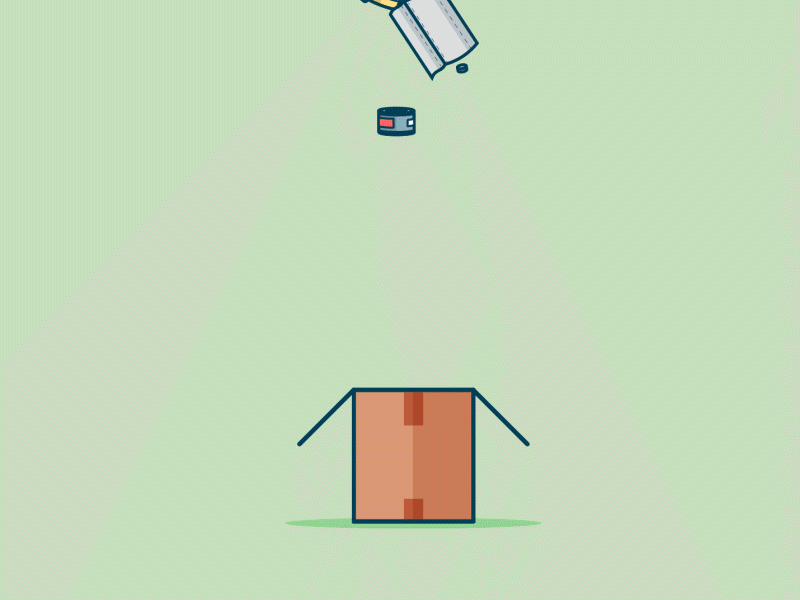 Support Your Shelter homeless shelter motion graphics gif box cars toiletries