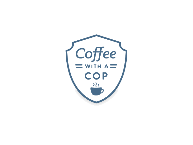 Coffee With A Cop animation badge beans coffee coffee pot cop donut gif motion graphics police police hat