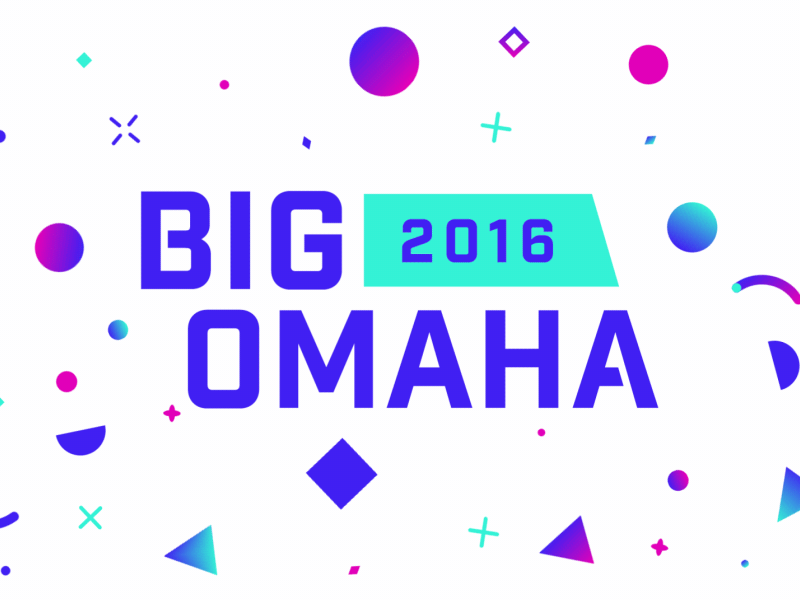 Big Omaha 2016 animation big omaha branding conference cow design gif motion graphics omaha shapes