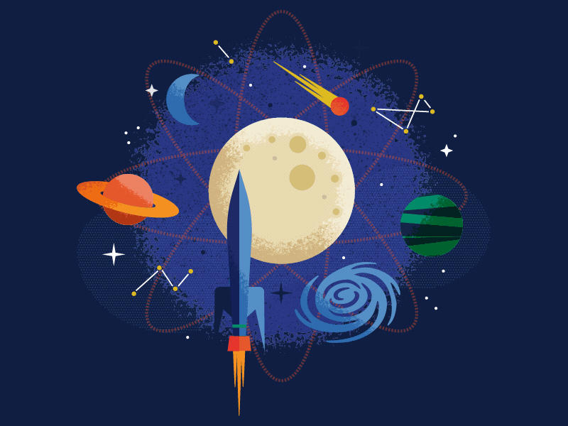 G&M Website - Capabilities - Software Product Design animation design gif icons illustration ipad iphone moon motion graphics planet rocket space