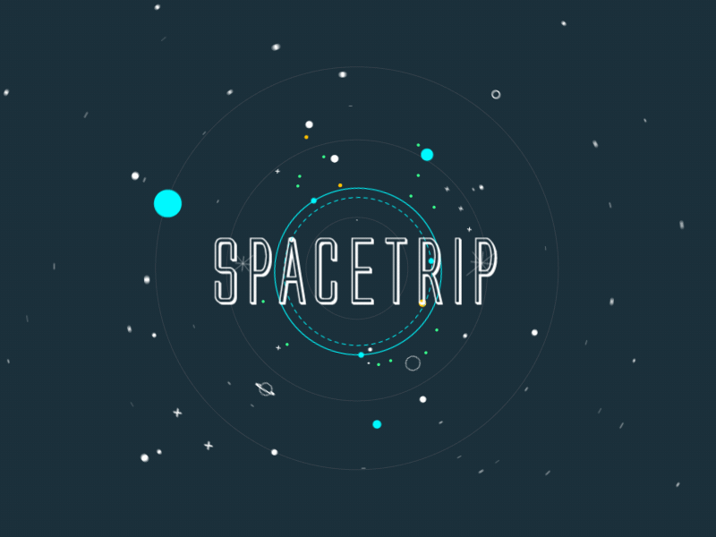 SpaceTrip.tv animation comet design gif illustration motion graphics orbit planet space