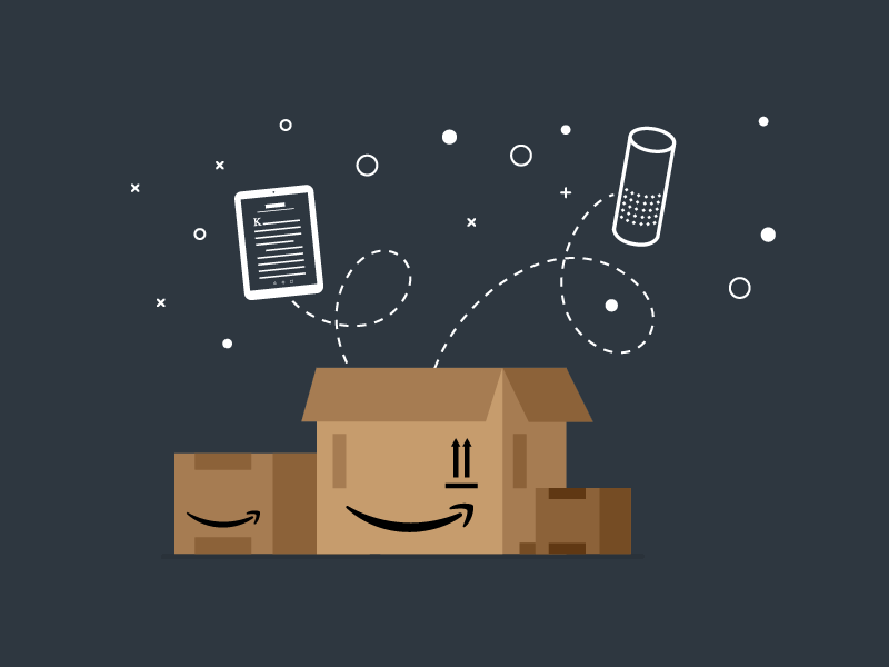 Amazon Box alexa amazon animation box dot echo fire stick gif kindle motion graphics shipping