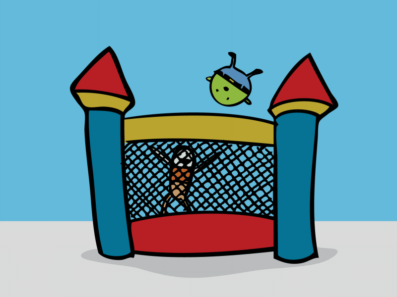 Bounce House animation beans bounce bounce house characters gif sketch