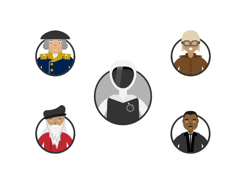 Visionaries george washington leonardo da vinci martin luther king jr amelia earhart astronaut spacex
