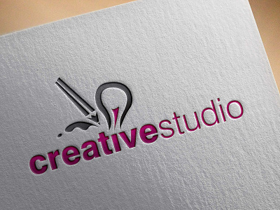 Creative Studio, a Modern, Minimalist, Monogram Logo branding business logo design flat icon illustrator logo logo design logodesign logotype minimal modern typography vector