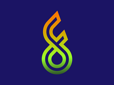 Monogram Logo app branding design flat icon illustrator logo minimal type vector