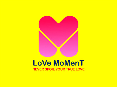 Love Moment Logo Design branding design flat icon illustrator lettering logo minimal typography vector