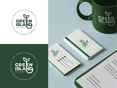 Logo Design - Green Island brand design brand identity branding concept design flat graphic design green greenisland identity illustration logo concept logo design mark microgreen minimal modern logo redesign concept typogaphy vector