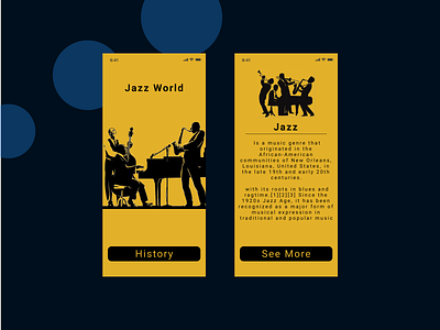 Jazz World app app design design jazz jazzhistory mobile mobile app mobile app design mobile design mobile ui mobile ux ui ux