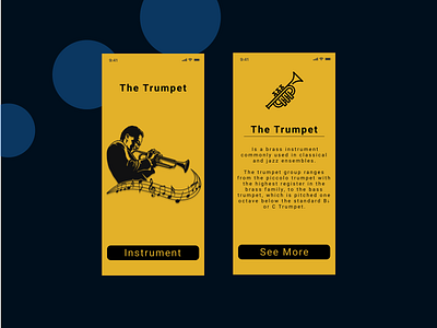 The Trumpet app design jazz mobile app design mobile design mobile ui mobile ui design mobile ux mobile ux design trumpet ui ux