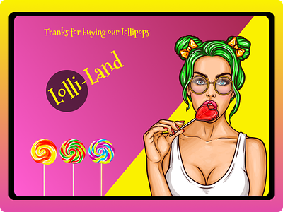 Lollipops branding comercial design figma girl illustration illustration photo photoediting pop art popart thanksgiving ui ux