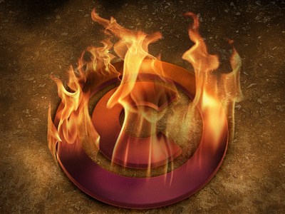 Flaming Copyright burning copyright fire flame logo