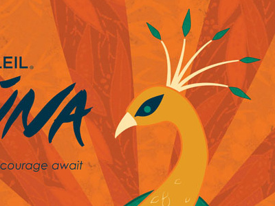 Cirque du Soleil Amaluna Poster amaluna cirque du soleil design digital illustration illustrator orange peacock poster poster design vector
