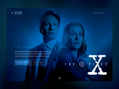 Daily UI Day 003 - Landing Page daily ui hero landing page mulder scully television web x files