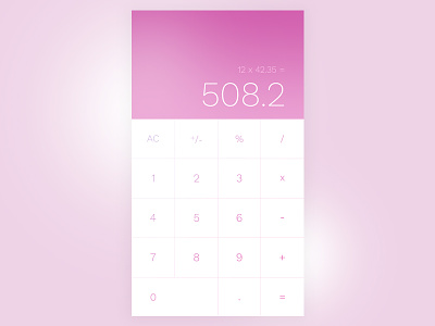 Daily UI Day 004 - Calculator calculator daily ui minimal pink sleek ui