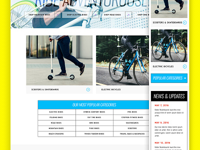 Bike Craze Ecommerce bicycle bike colorful e commerce ecommerce modular responsive sleek volusion web