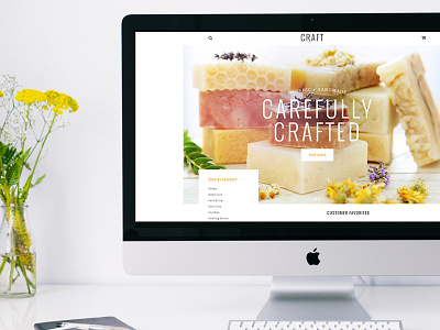 Craft Volusion Theme clean craft e commerce ecommerce natural organic serif soap theme volusion