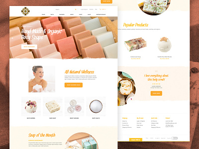 Body Care Ecommerce WIP bath clean e commerce ecommerce orange pink responsive soap volusion warm