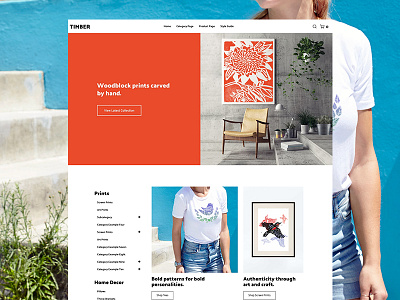 Timber Theme ecommerce homepage store template theme website