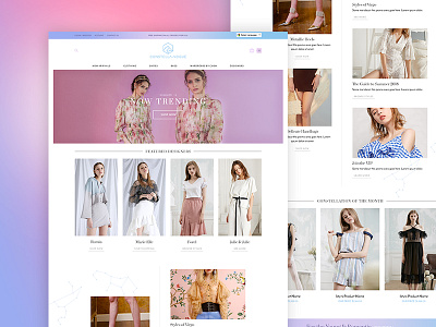 Constella-Vogue Ecommerce WIP ecommerce fashion feminine gradient homepage store