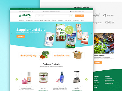 Upaya Naturals Ecommerce WIP e commerce ecommerce ecommerce app health homepage online store responsive store storefront volusion