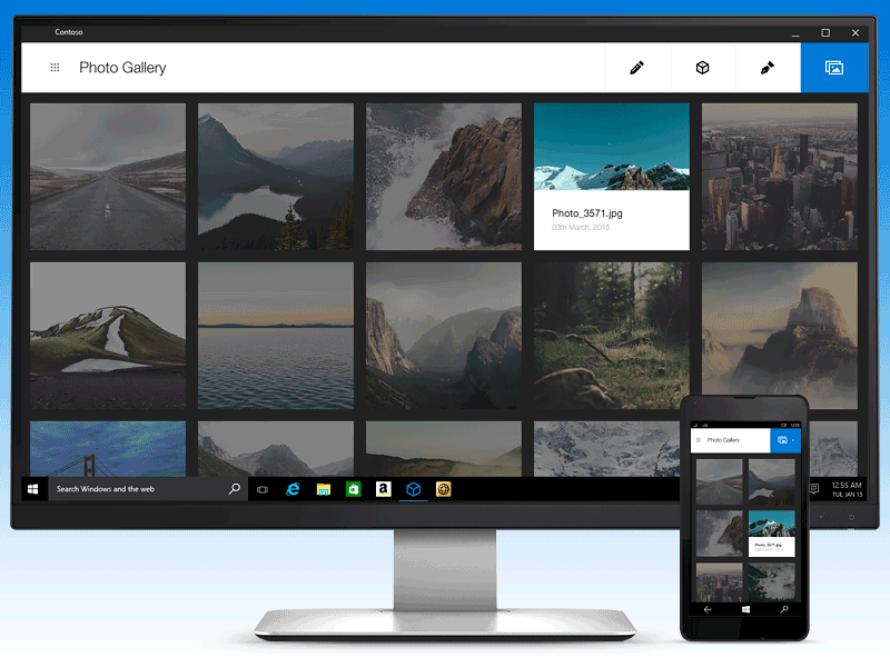 Photo Editing & Creation App — Windows 10, Universal Apps illustrator responsive ui universal apps ux win 10 windows