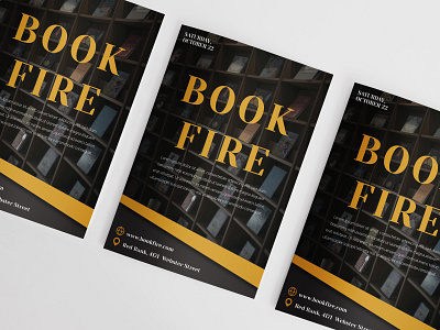 Book fire flyer design adobe illustrator adobe photoshop branding brochure design flyer graphic marketing poster