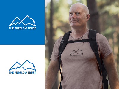 Mountain logo for a charity "THE PURSLOW TRUST" branding design flat graphic design illustration logo vector