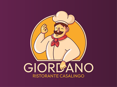 Chef mascot logo branding design flat graphic design illustration logo vector
