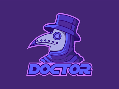 Plague doctor branding design flat graphic design illustration logo vector