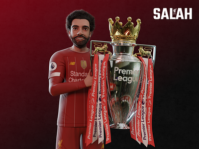 Mo Salah Character champion character football liverpool mo salah premierleague red soccer trophy