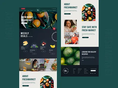 Freshmarket Home Page branding design logo ui ux web