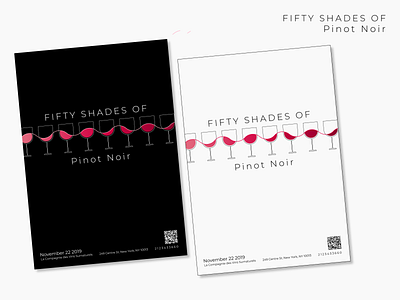 Fifty Shades of Pinot Noir graphic design illustration poster design
