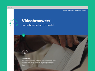 Videobrouwers big blue green live logo video web website
