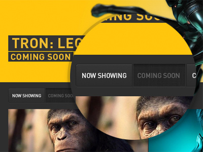 Select view options apes buttons cinema option tron view web