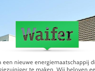 Waifer company energy green logo renovation waifer website