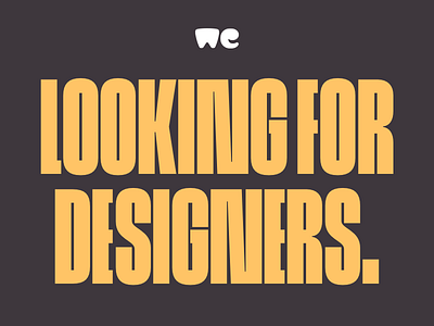WeTransfer is hiring: Visual & Senior designer