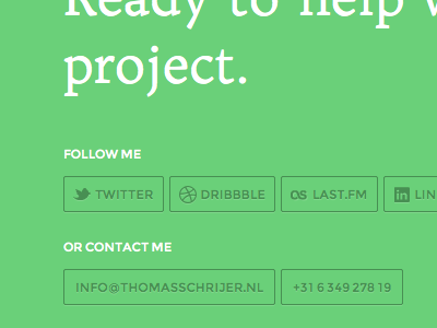 Buttons - Portfolio update button buttons design dribbble follow interactive last.fm porfolio project twitter type ui web webdesign