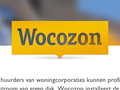 Wocozon - It's online! logo solarpanels ui webdesign wocozon yellow
