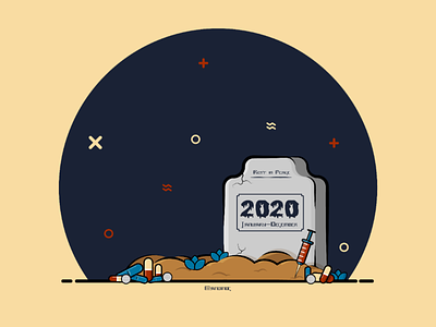 Good bye, 2020! 2020 good bye illustration pandemic
