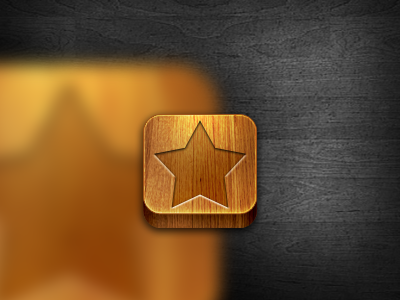 "BestTweets" iPhone app icon app besttweets icon ios iphone wood