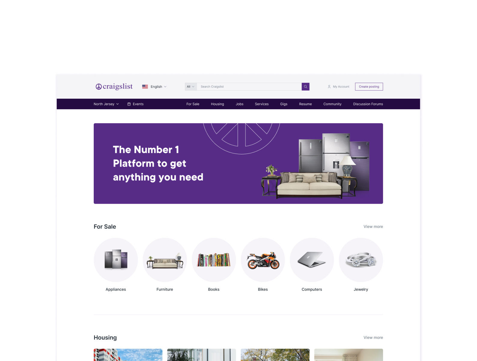 Craigslist redesign by Kamsi Nwanekezie on Dribbble