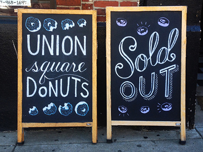 Union Square Donuts Chalkboards chalkboard donut hand letter handletter illustration lettering typography union square