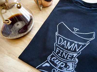 Twin Peaks Chemex Screenprint chemed coffee david lynch handletter illustration screenprint t shirt twin peaks typography