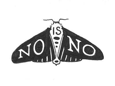Rude Moth #4 consent illustration lettering moth nature rude typography