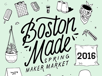 Market Poster Final boston illustration lettering makers market poster typography